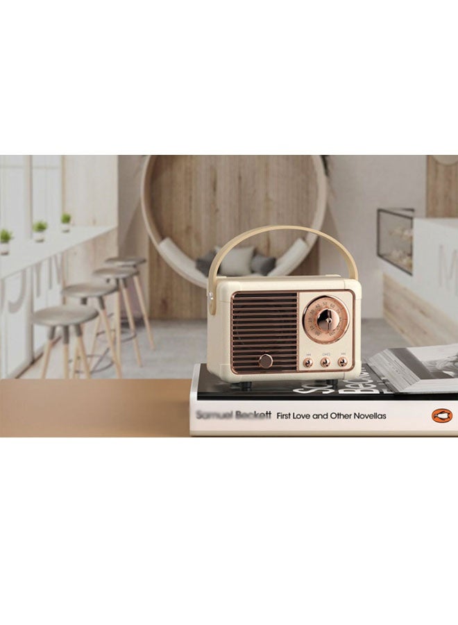 نيوترل مكبر صوت بلوتوث صغير كلاسيكي إبداعي HM11 صغير الحجم وسهل الحمل، مثالي للاستماع إلى الموسيقى والرد على المكالمات. مثالي لحفلات أعياد الميلاد وتناول الطعام في الهواء الطلق وفترات الاسترخاء للتأمل وغير ذلك الكثير. (أبيض) - Image 2