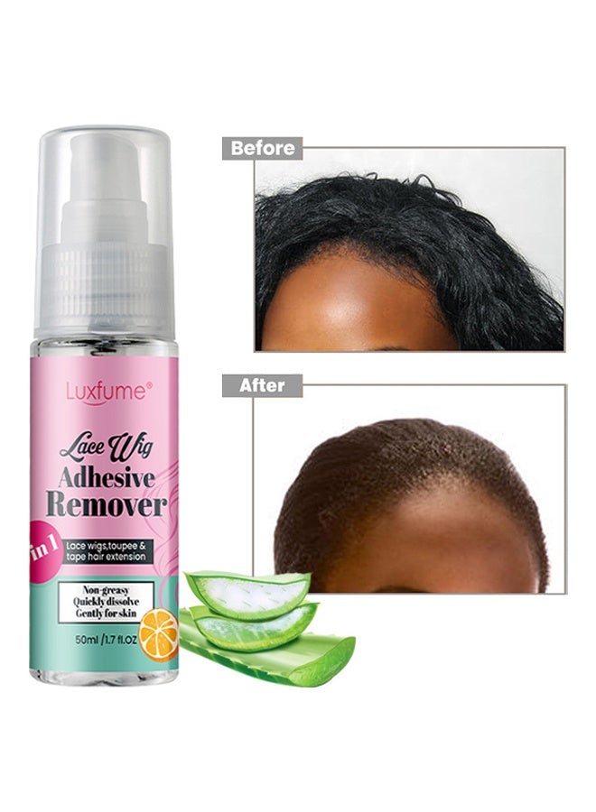 Luxfume Lace Wig Adhesive Remover Spray,3 in 1 Lace Wigs Toupee and Tape Hair Extension Remover,Non Greasy Quickly Dissolve Wig Lace Wig Tape Remover Gentle on Skin Hairline and Wigs (50ml） - Image 1