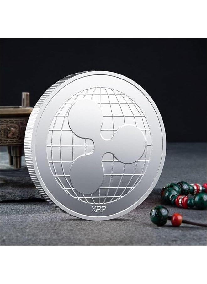 null - XRP Coin Physical Crypto Coins Ripple Cryptocurrency Cryptobitcoins Token Hobby Commemorative Coin - 2 Pcs - Image 1