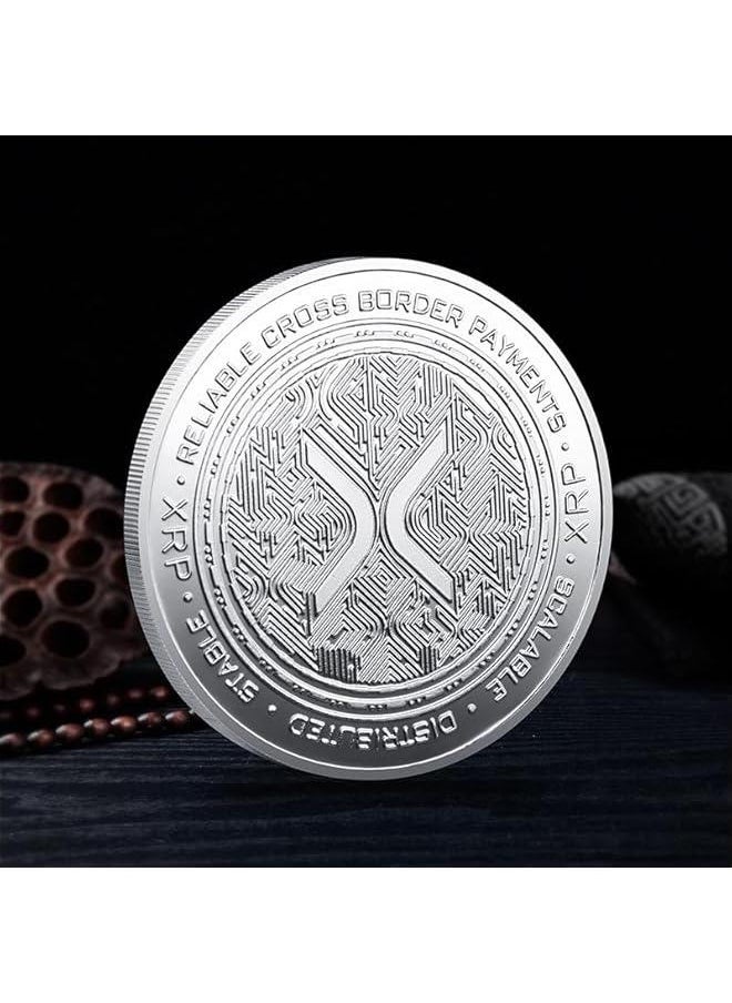 null - XRP Coin Physical Crypto Coins Ripple Cryptocurrency Cryptobitcoins Token Hobby Commemorative Coin - 2 Pcs - Image 1