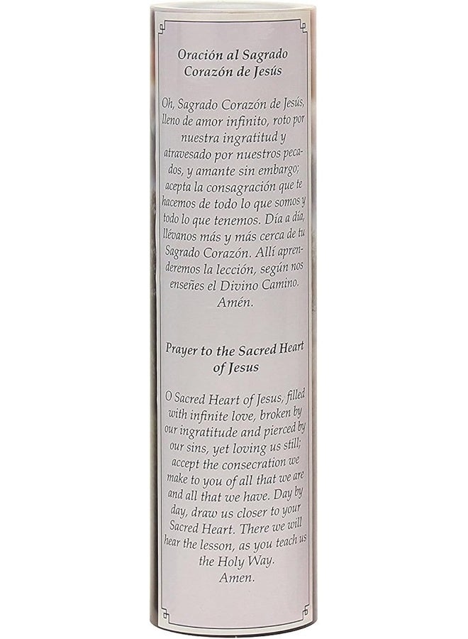 Stonebriar Jesus Flameless LED Devotional Prayer Candle with Automatic Timer, Unique Religious Decoration for Home, Office, or Place of Worship 8 Inches - Image 3