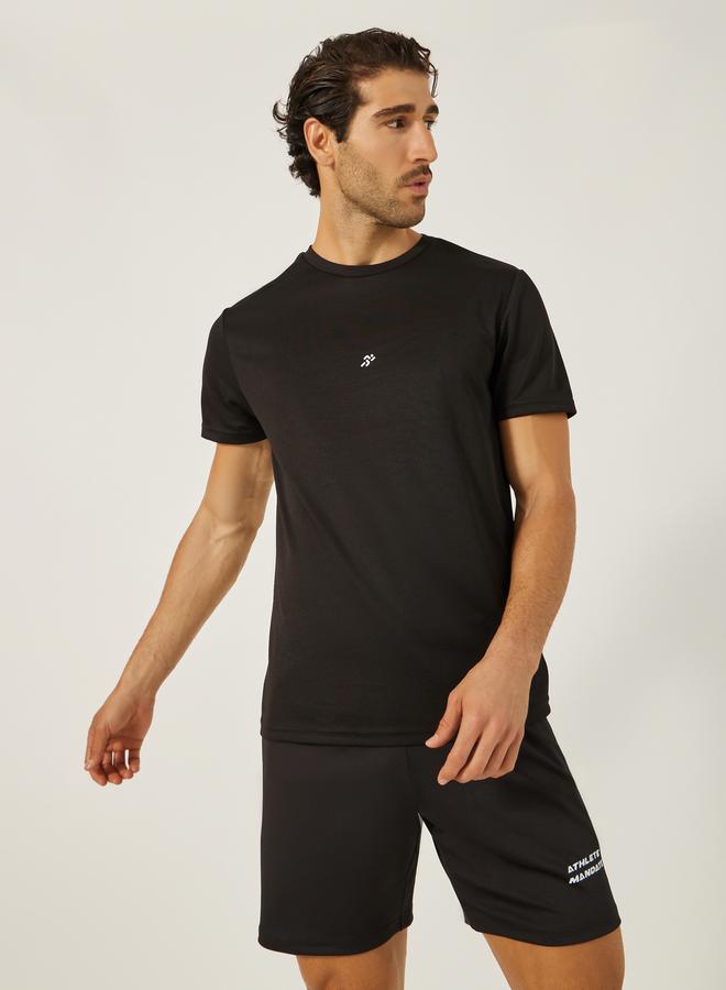 Styli Printed Short Sleeve T-Shirt and Shorts Set  - Image 2