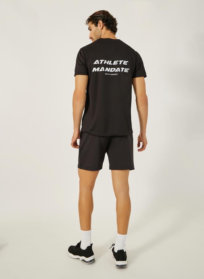 Styli Printed Short Sleeve T-Shirt and Shorts Set  - Image 4