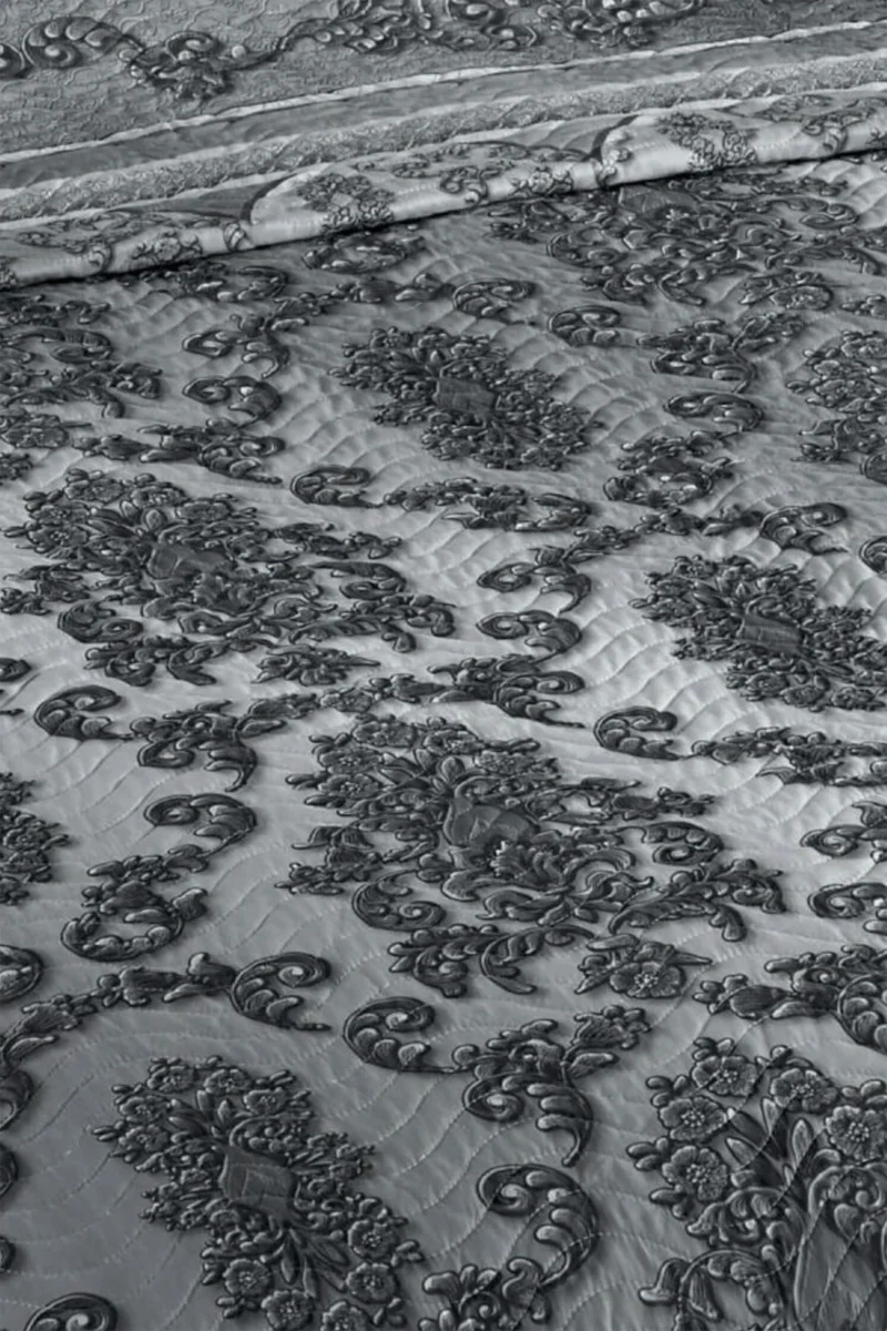 فافورا My cover is Sophia Double Quilted Bedspread Set - Anthracite