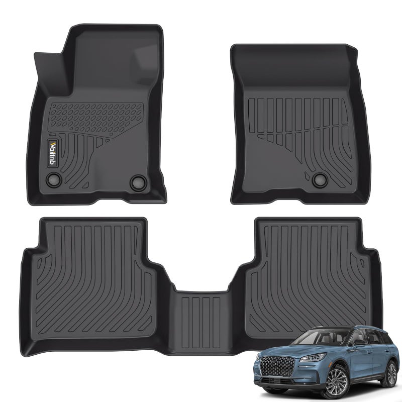 WailtnbAll Weather Floor Mats for Lincoln Corsair 20202025 Not for Plugin Hybrid Liners Custom Fit Lincoln Corsair 20202025 Waterproof Durable Easy to Clean Accessories - Image 3