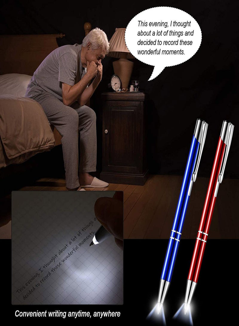 SYOSI LED Light Pen, Light Ballpoint Pen, 5Pcs Flashlight Light Pen LED Penlight Light Up Pen for Writing in the Dark, for Home Office Schools Nurses, Metallic Pens Invisible Pen with Light - Image 5