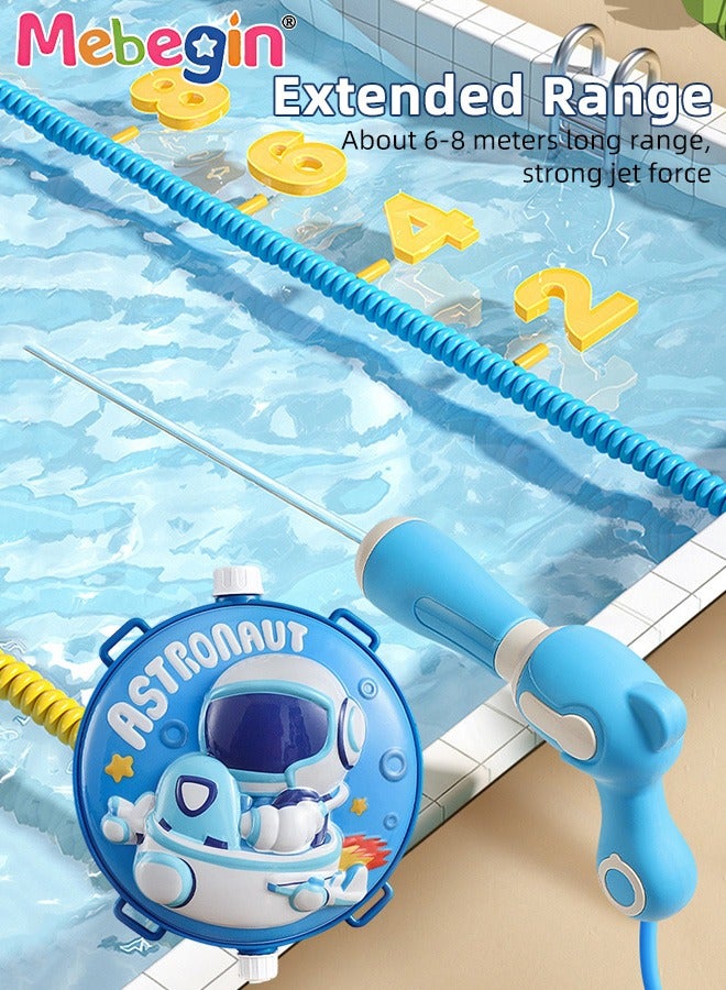 MEBEGIN Kids Backpack Water Gun with 6-8 Meters Range, Water Blaster and Backpack with A Capacity of 2000ml and Adjustable Straps for Comfort and Control, Super Water Pistol, Fun Beach Toy - Image 3