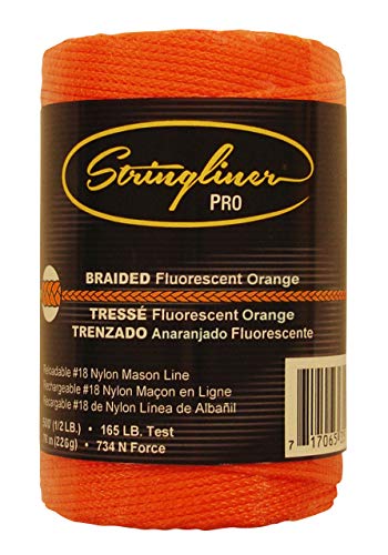 Stringliner Braided Mason Line Replacement Roll Contractor Pack 500' - Orange (Pack of 6) - SL35459CPK - Image 2