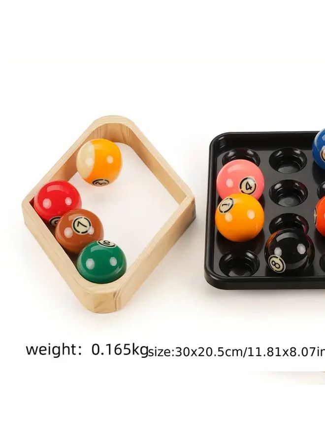 Peachwood Billiard Ball Rack Triple Cornered For 8 Ball And 9 Ball Pool Table - Image 4
