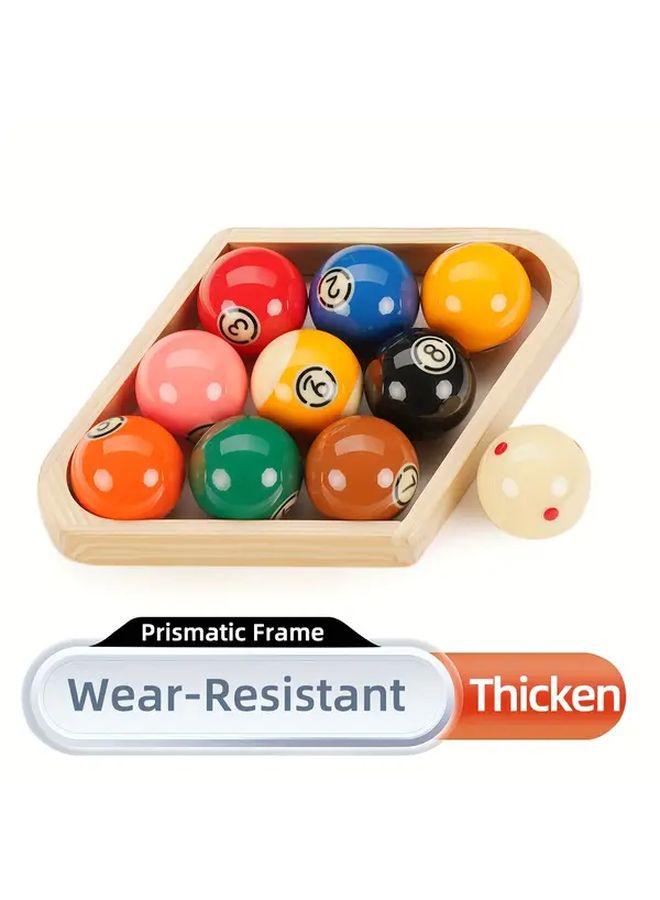 Peachwood Billiard Ball Rack Triple Cornered For 8 Ball And 9 Ball Pool Table - Image 1