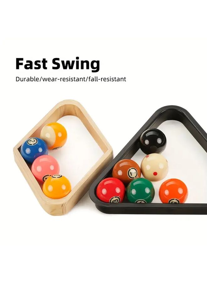 Peachwood Billiard Ball Rack Triple Cornered For 8 Ball And 9 Ball Pool Table - Image 2