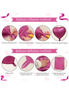 Generic Romantic Aluminum Heart Shaped Balloons, 18 inch Party Decoration Balloons with Ribbon, Perfect for Weddings, Anniversaries and Romantic Confession Occasions, Party Birthday Decoration Balloons 10pcs (Burgundy)  - Image 5