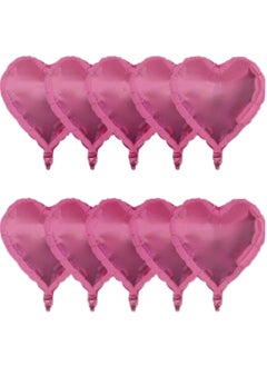 Generic Romantic Aluminum Heart Shaped Balloons, 18 inch Party Decoration Balloons with Ribbon, Perfect for Weddings, Anniversaries and Romantic Confession Occasions, Party Birthday Decoration Balloons 10pcs (Burgundy)  - Image 3