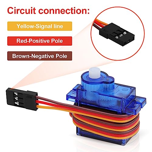 Beffkkip 4Pcs SG90 9g Micro Servos for RC Robot Helicopter Airplane Controls Car Boat - Image 3