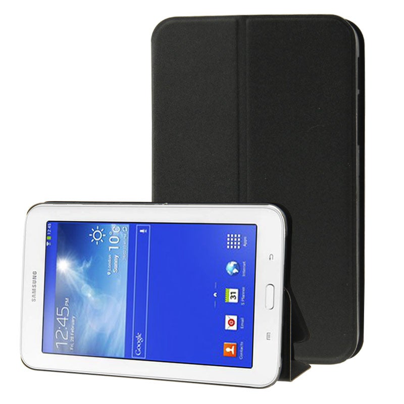 erorex Frosted Texture Flip Leather Case With Holder For Galaxy Tab 3 Lite T110 / T111(Black) - Image 2
