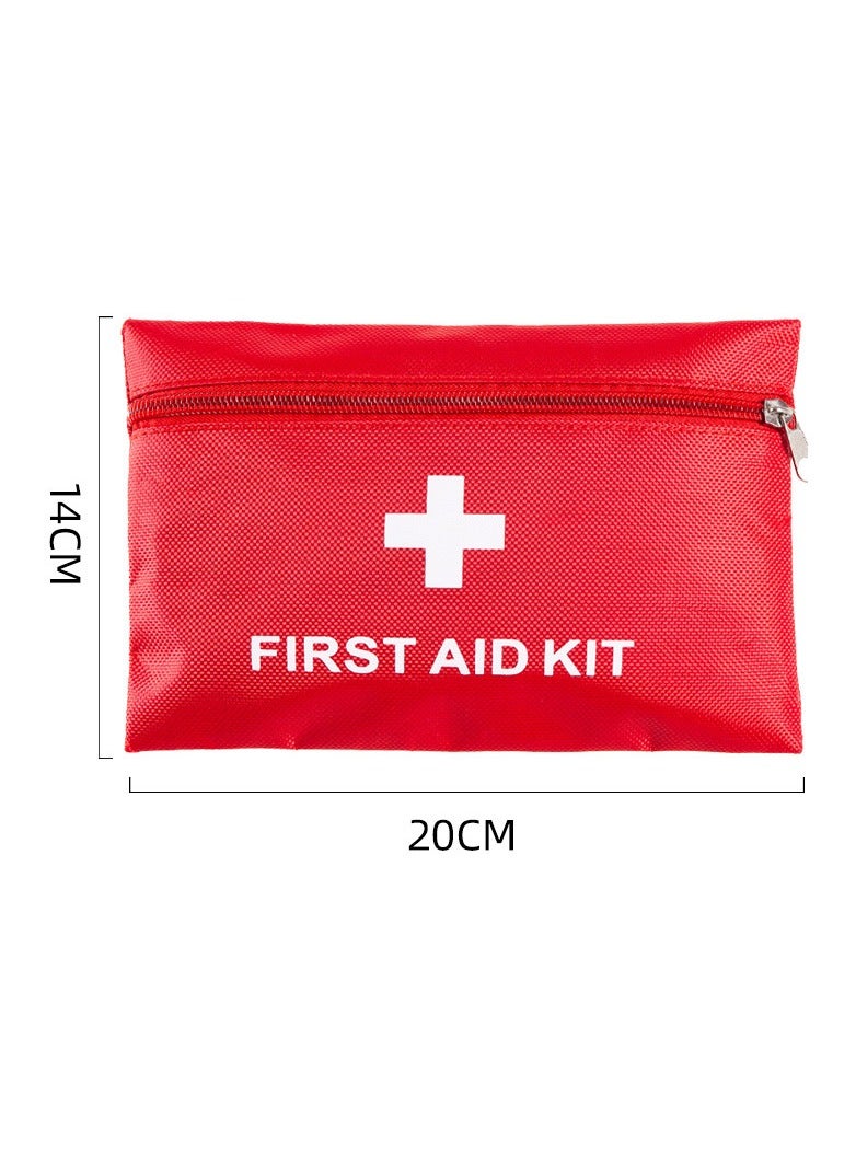 SYOSI Mini First Aid Kit Small Emergency Survival Kit Medical Trauma Kit Bag Includes Bandage Tablets Cotton Swabs First Aid Guid for Travel Home Office Car Hiking Camping Survival, 18 Pack - Image 5