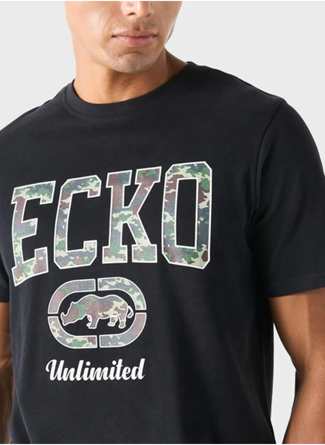 إيكو يو إن إل تي دي. Print T-Shirt With Short Sleeves