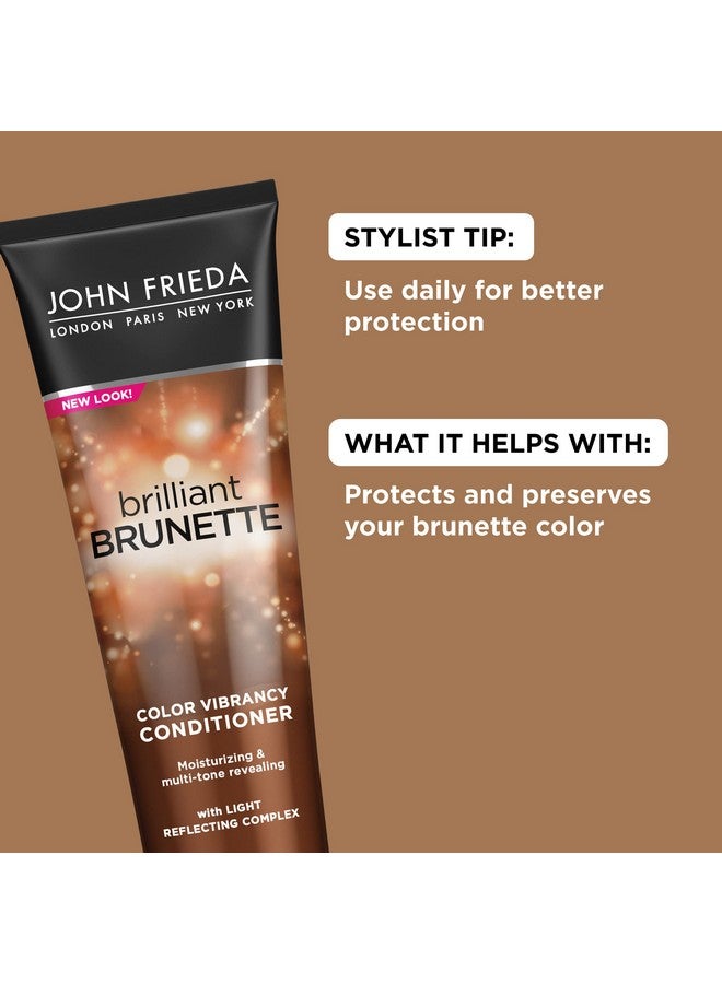 John Frieda Brilliant Brunette Multi-Tone Revealing Color Protecting Conditioner, for maintaining Color Treated Hair, Anti-Fade Conditioner, 8.45 oz, with Sweet Almond Oil and Crushed Pearls - Image 2