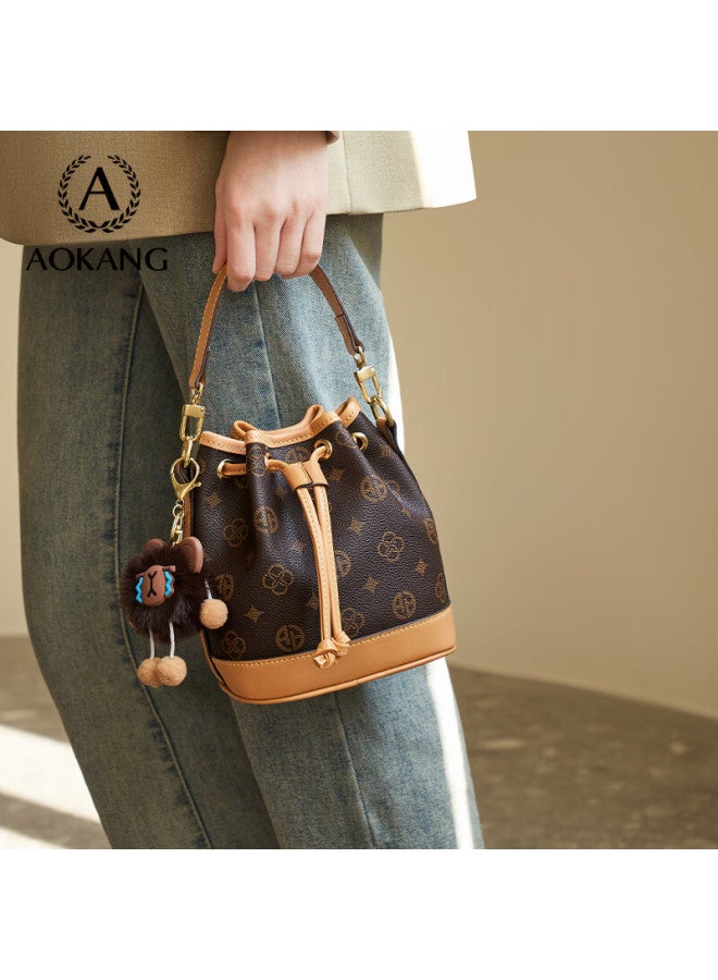 Aokang Women's Handbag, Trendy Bucket-style Luxury Tote Bag, Light Luxury Crossbody Shoulder Bag, Birthday Gift For Girlfriend Or Wife - Image 3