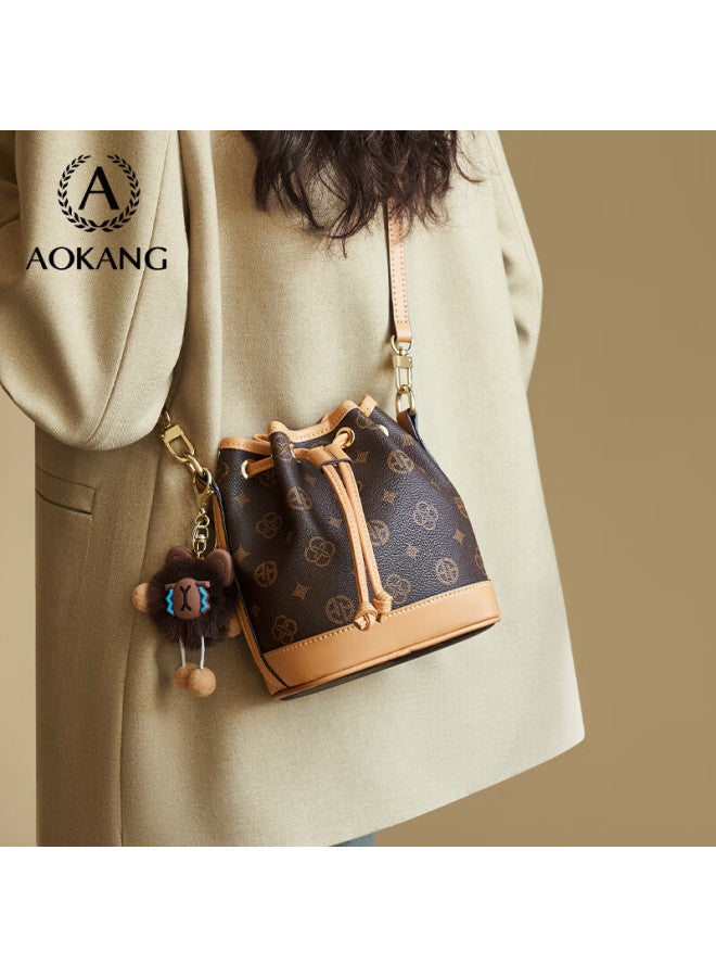 Aokang Women's Handbag, Trendy Bucket-style Luxury Tote Bag, Light Luxury Crossbody Shoulder Bag, Birthday Gift For Girlfriend Or Wife - Image 5