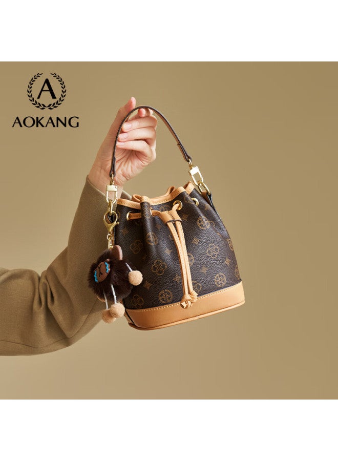 Aokang Women's Handbag, Trendy Bucket-style Luxury Tote Bag, Light Luxury Crossbody Shoulder Bag, Birthday Gift For Girlfriend Or Wife - Image 2