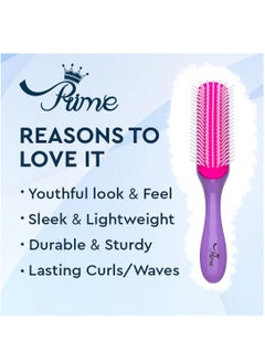 PRIME Hair Brush  Anti-Static Comb Detangling Round Hair Brush Styling Curling Straightening Tools for Salon Home Use  - Image 2