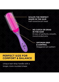 PRIME Hair Brush  Anti-Static Comb Detangling Round Hair Brush Styling Curling Straightening Tools for Salon Home Use  - Image 3