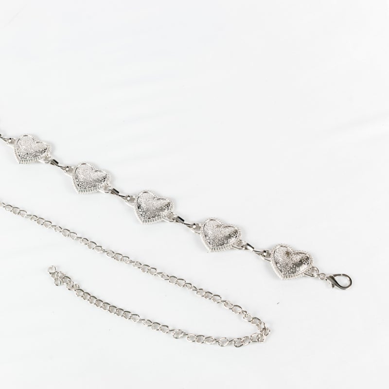 The Black Pearl Accessories Silver Metal Waist Belt For Her - Image 2