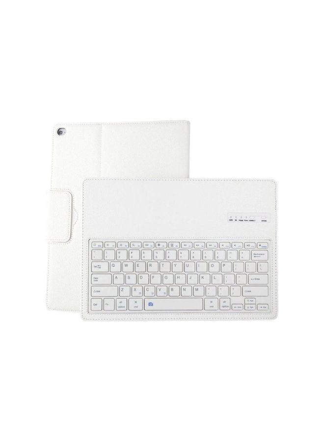 NIBEMINENT Flip Case Cover With Bluetooth Keyboard For Apple iPad Pro 12.9-Inch White  - Image 1