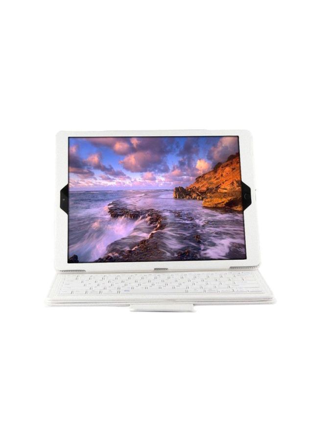 NIBEMINENT Flip Case Cover With Bluetooth Keyboard For Apple iPad Pro 12.9-Inch White  - Image 3