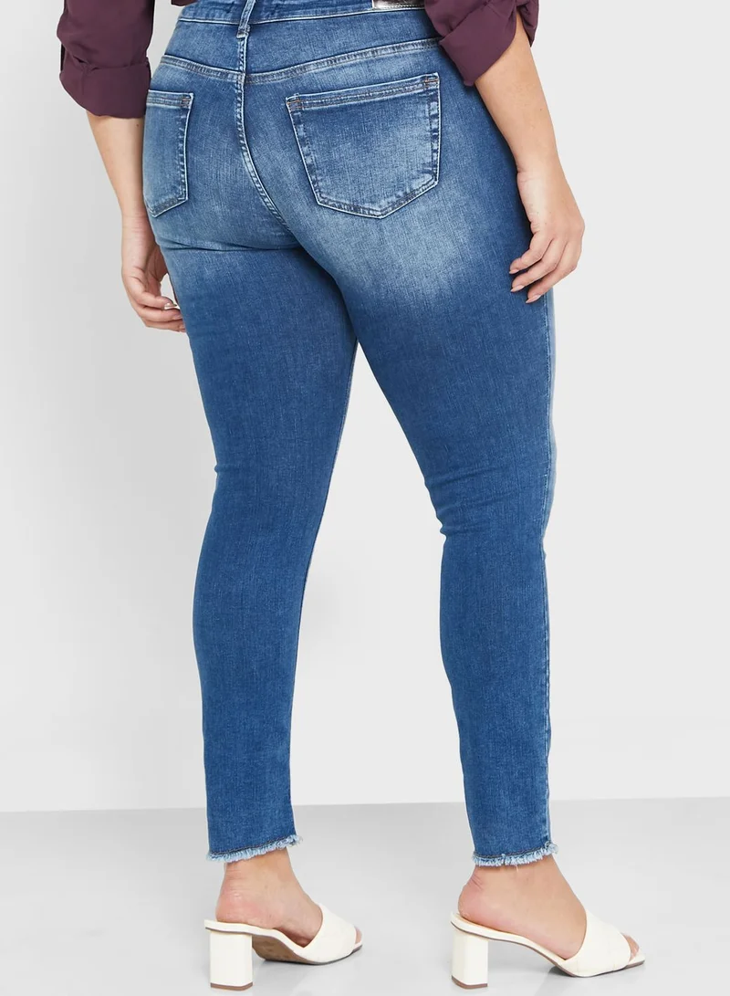 Only Carmakoma Ripped Skinny Jeans