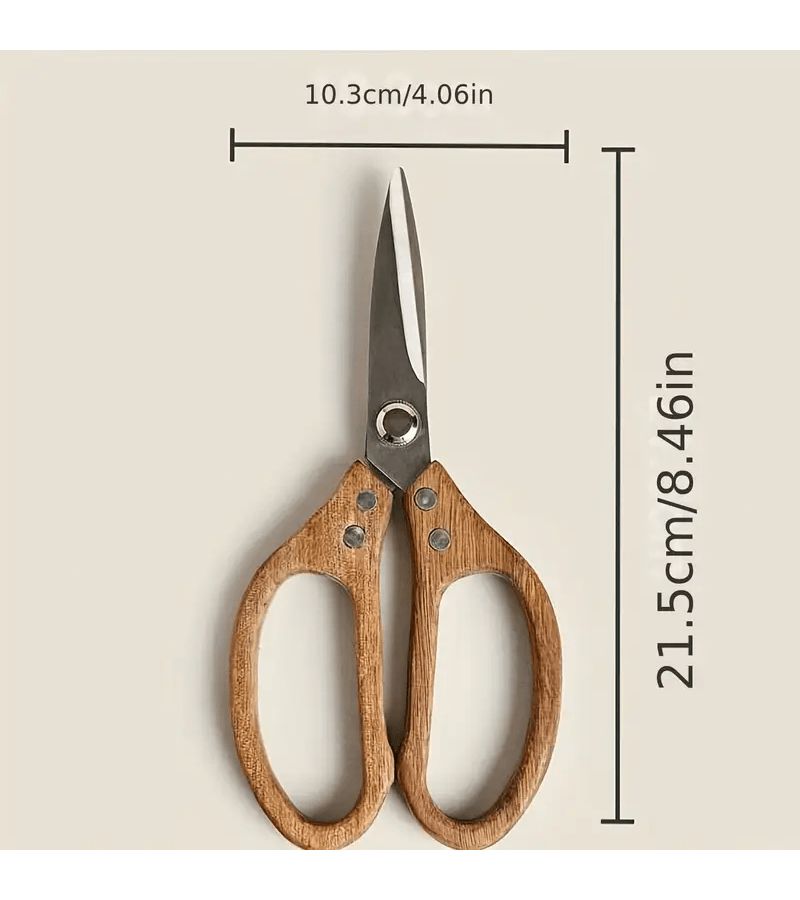 Stainless Steel 3Cr13 Acacia Wood Kitchen Scissors 3mm Thick Ergonomic Handle Heavy Duty for Cutting Meat Poultry Daily Use - Image 3