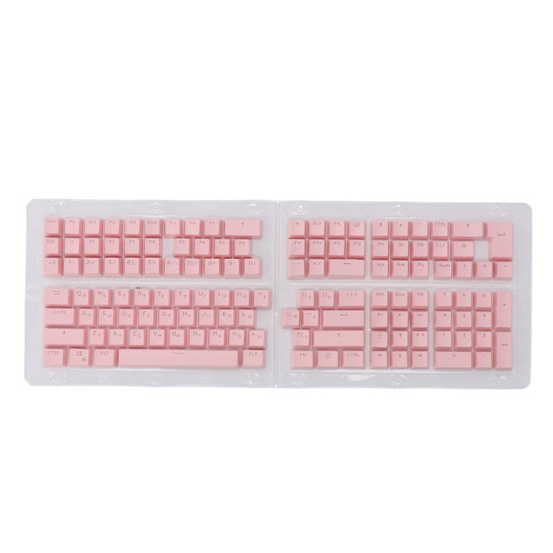 Pink ABS Keycaps 132 Key Russian Keyboard OEM Profile Matte Finish for Mechanical Keyboards - Image 2