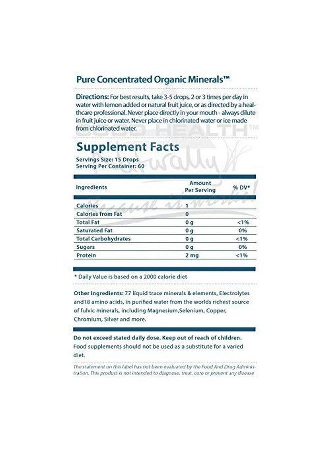 GOOD HEALTH NATURALLY BECAUSE IT WORKS! - Naturally Better Pure Concentrated Organic Minerals Nutrient Supplement Trace Minerals With Fulvic Acid ; 60Ml Good Health Naturally - Image 1