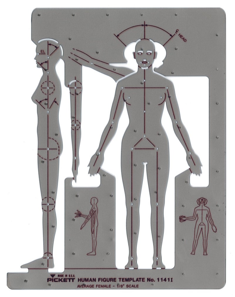 Pickett Female Human Figure Template 1141I