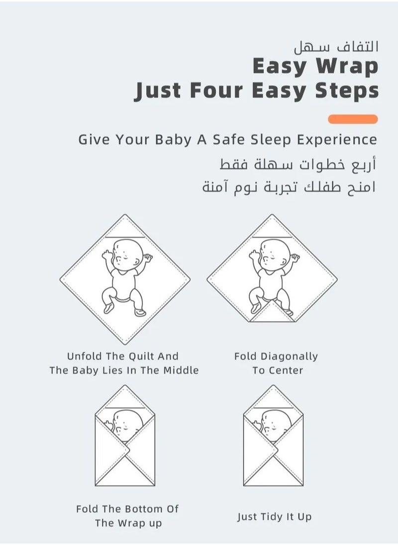 MIXDE - 3 قطعة قماط الطفل بطانية لحديثي الولادة الرضع التقميط التفاف الرضع كيس النوم لصبي فتاة لينة القطن كيس النوم - Image 1