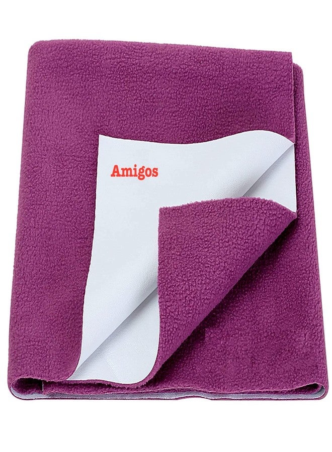 Amigos 2 Pieces Waterproof Baby Bed Protector Dry Sheets for New Born Babies Reusable Mats Cot & Bassinet (Small(70x50cm), Purple) - Image 2