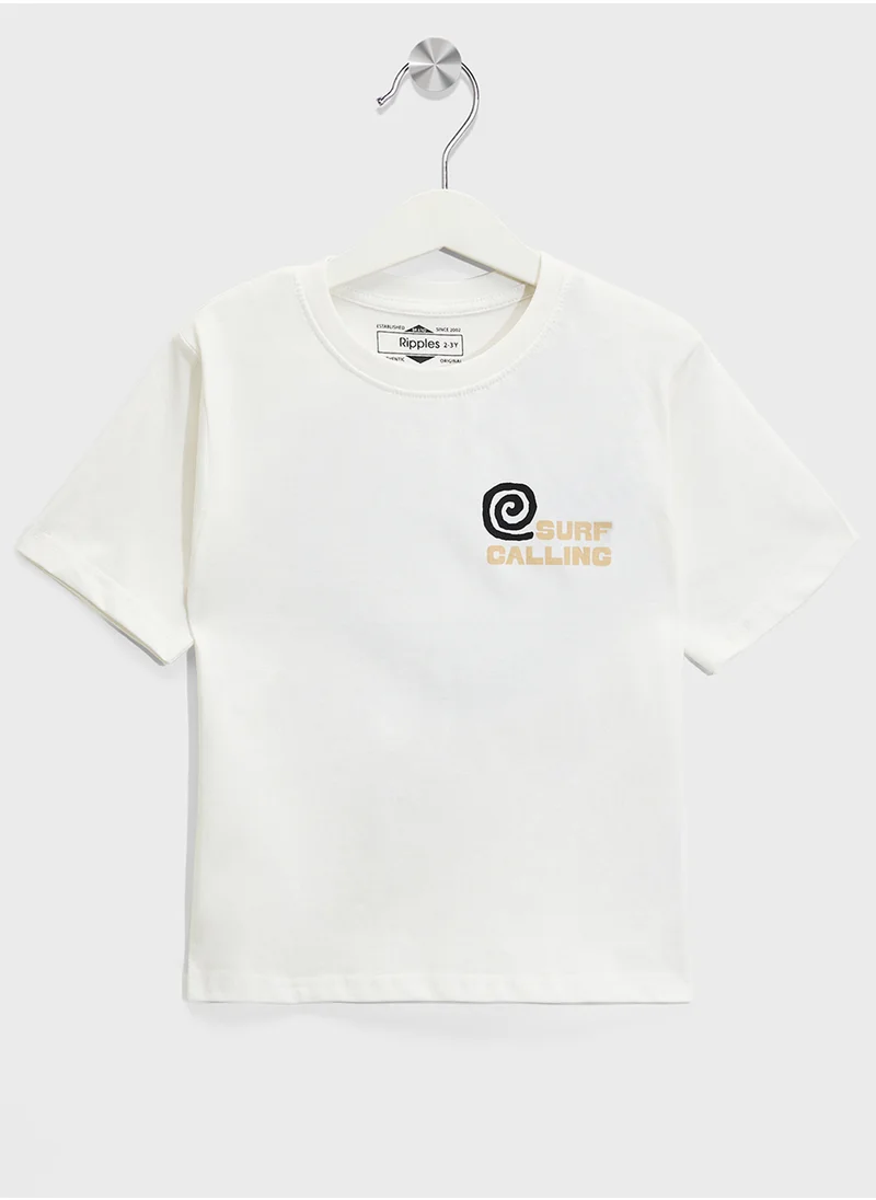 ريبلز مع نمشي Boys Drop Shoulder T-shirt