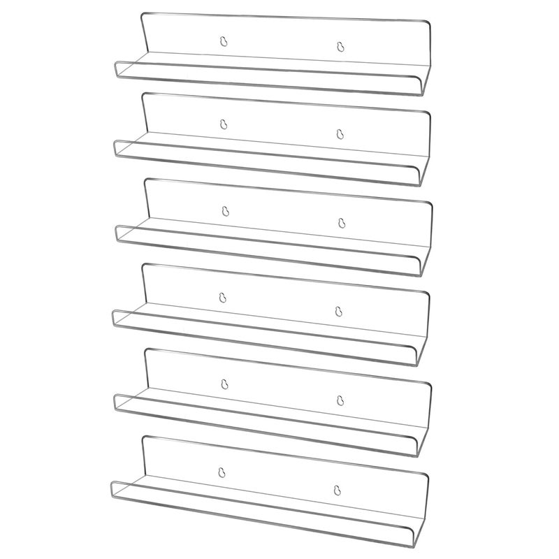 Evron Acrylic ShelvesWall Bookshelf for Kids ToyClear Invisible Small Picture Ledge Window ShelfFloating Book Shelves for Kids Room Nursery Wall Rack with Adhesive Stickers 138 inch