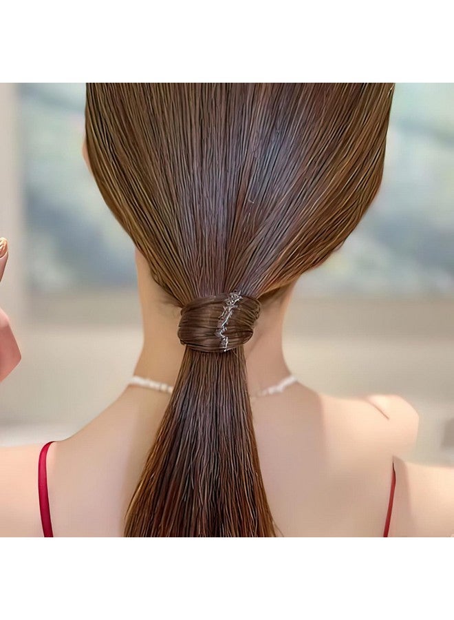 Diversa 8 Pcs Wig Imitation Head Ropes Invisible Hair Band In A Ponytail Hair Ties For Women Ponytail Holders Rubber Band Women's Tiara Hair Accessories - Image 5