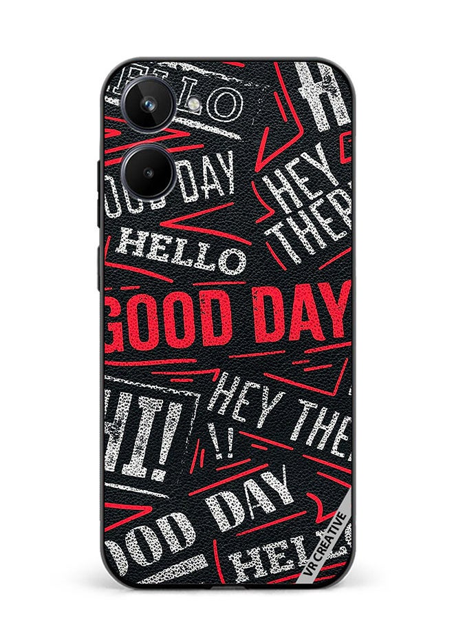 VR CREATIVE - Protective Case Cover For Realme 10 Hello There Good Day Design Multicolour - Image 1