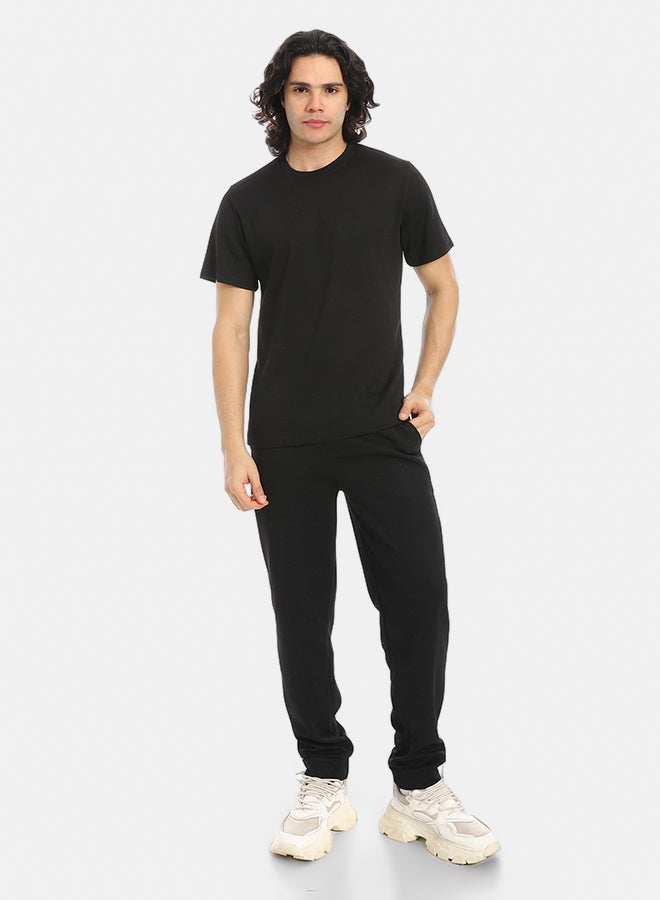 Red Circle Short Sleeves Slip On T-Shirt and Pants Set - Image 1