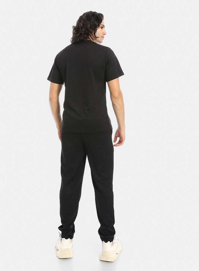 Red Circle Short Sleeves Slip On T-Shirt and Pants Set - Image 3