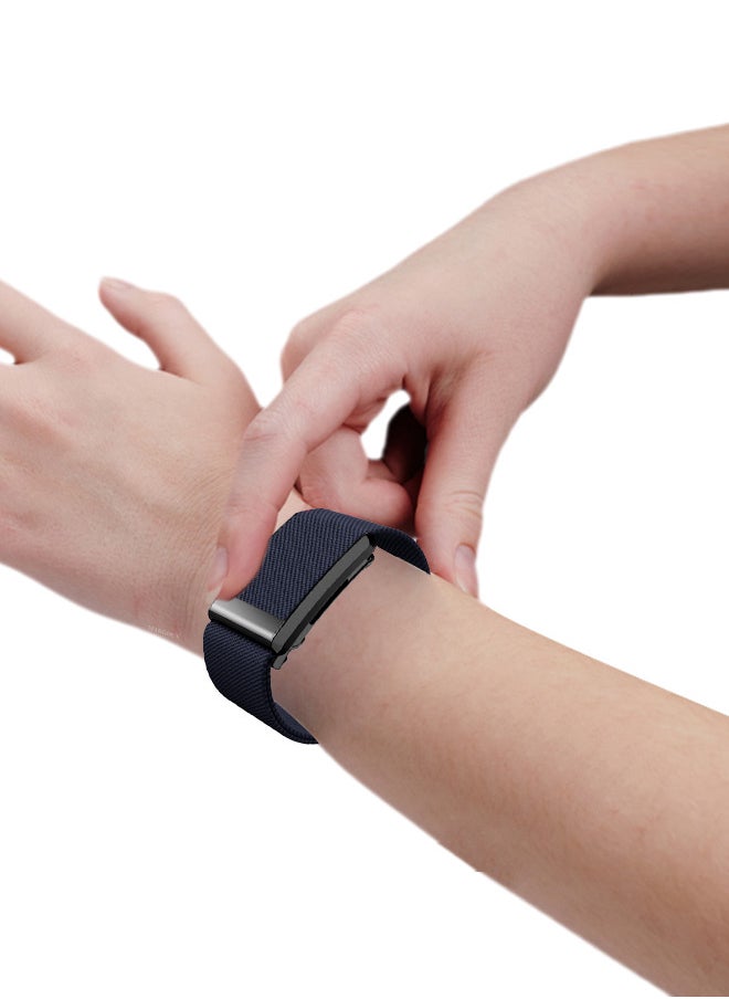 CATANES Nylon Sport Band for Whoop 4.0 Breathable Adjustable Wristband, Water Resistant Replacement Strap, Soft, Comfort, Durability, Easy to Use - Navy Blue  - Image 2