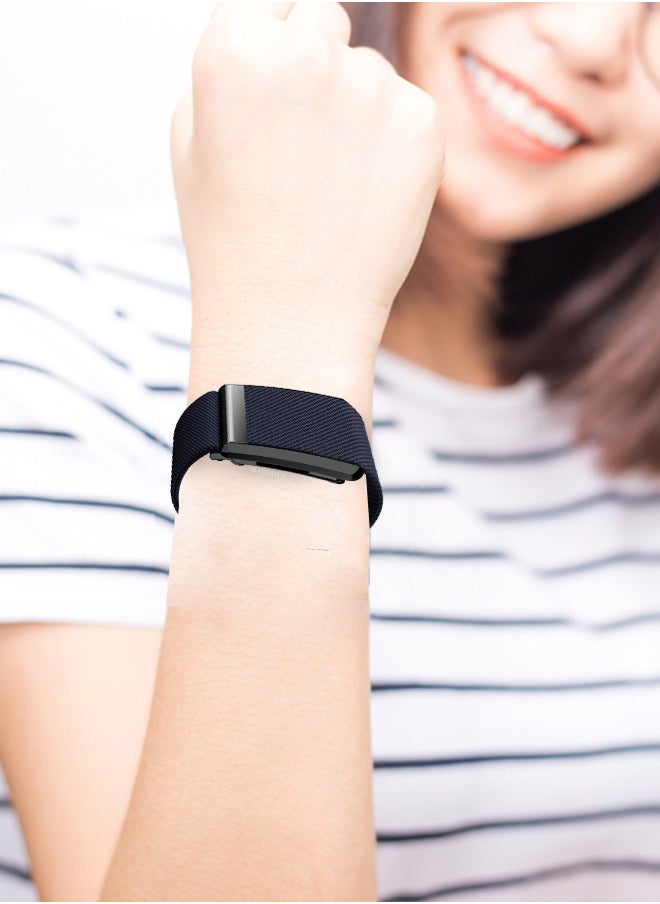 Nylon Sport Band for Whoop 4.0 Breathable Adjustable Wristband, Water Resistant Replacement Strap, Soft, Comfort, Durability, Easy to Use - Navy Blue