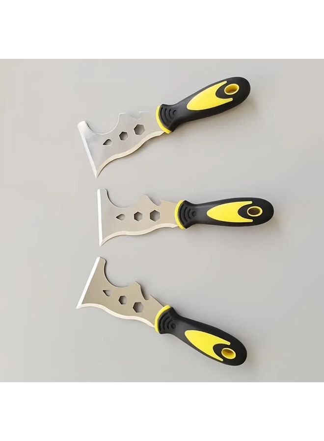 3 Inch 15 in 1 Multi Tool Paint Scraper Set with Hammer Head Soft Grip Handle - Image 5