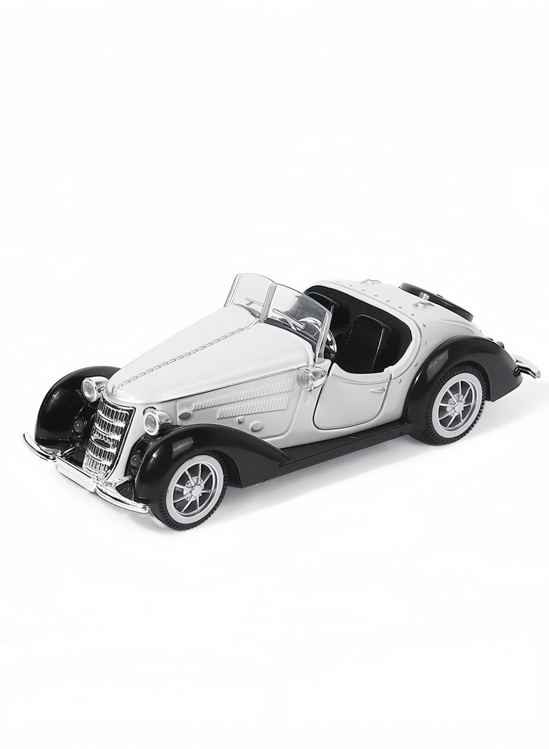 Classic Diecast Car Model Kits 1:32   Alloy Model Car Decoration Collection Gift Toy Crafts Holiday Expression Of Love White - Image 1