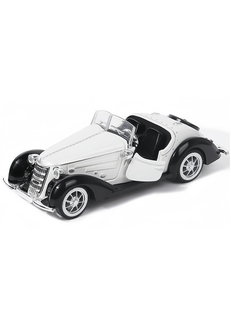 Classic Diecast Car Model Kits 1:32   Alloy Model Car Decoration Collection Gift Toy Crafts Holiday Expression Of Love White - Image 2