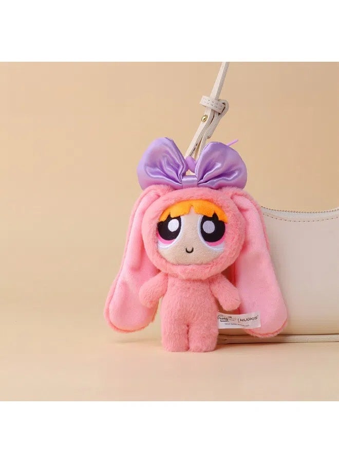 general The Powerpuff Girls dress up as a rabbit plush toy pendant cute rabbit ear bow doll gift doll for girls  - Image 2