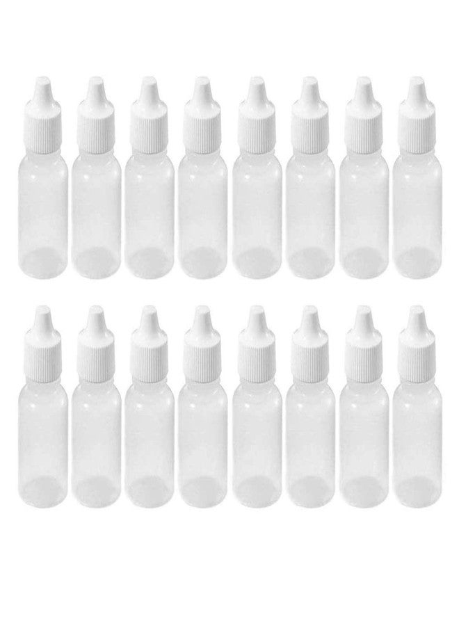 NaRaMax 24PCS 15ml/0.5oz Empty Refillable Plastic Drop Bottle Squeezable Eye Drop Dropper Container with Screw Cap and Plug Liquid Eye Dropping Storage Pot Jars for Daily Life(Transparent) - Image 1